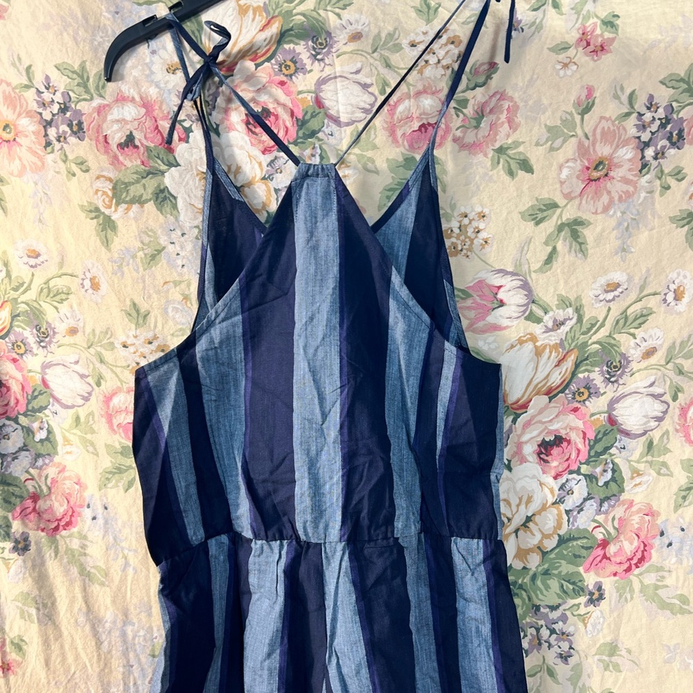 Hurley Navy and Gray Striped Romper - Picture 2 of 11